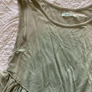 URBAN OUTFITTERS army green flowy tank